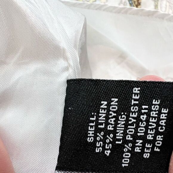 Premise Linen Blend Fit & Flare Dress Womens 10 Dream Paisley Sleeveless Zip - Picture 7 of 11